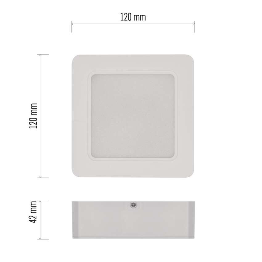 LED-Anbauleuchte RUBIC, quadratisch, weiß, 9W, neutralweiß
