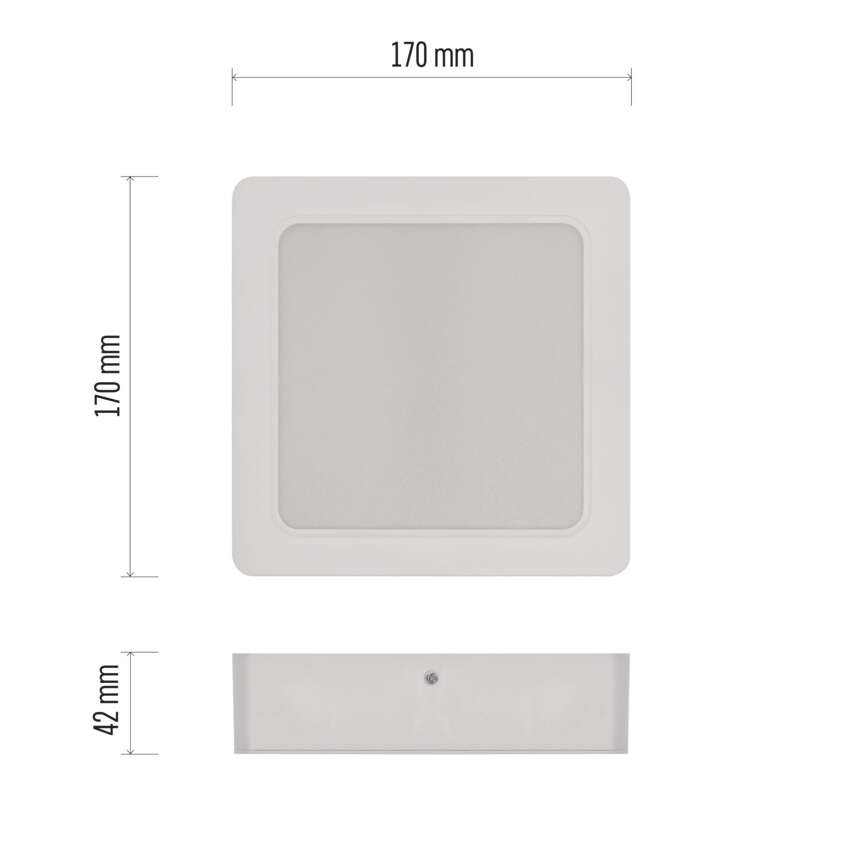 LED svítidlo RUBIC 17 x 17 cm, 18 W, neutrální bílá