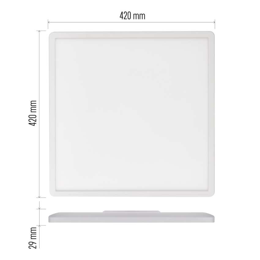 LED přisazené svítidlo FLORI čtvercové, bílé, 22W, neutrální bílá