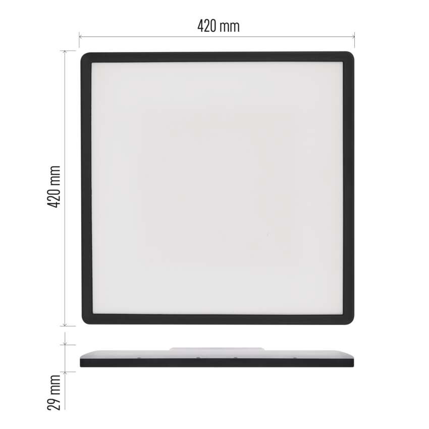 LED-Anbauleuchte FLORI quadrat, schwarz, 22W, neutralweiß
