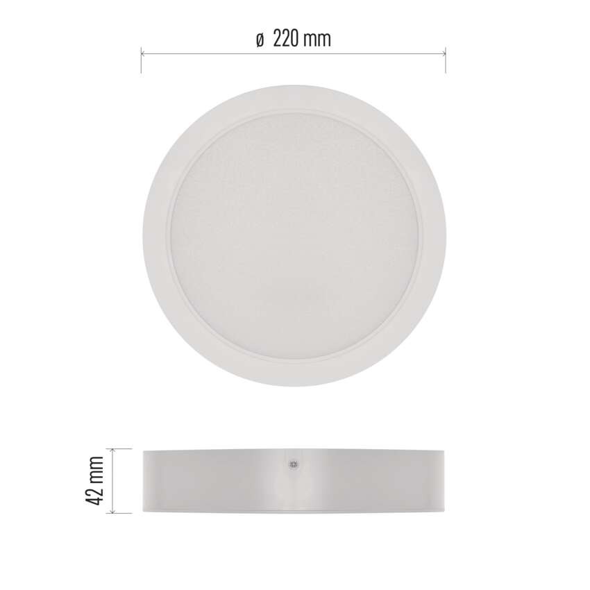 LED-Anbauleuchte RUBIC, rund, weiß, 24W, neutralweiß