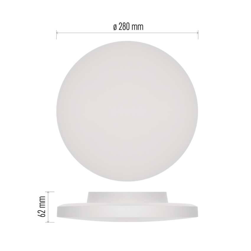 LED-Anbauleuchte DIONI rund, weiß, 15W, mit Farbtemperatur-Änderung