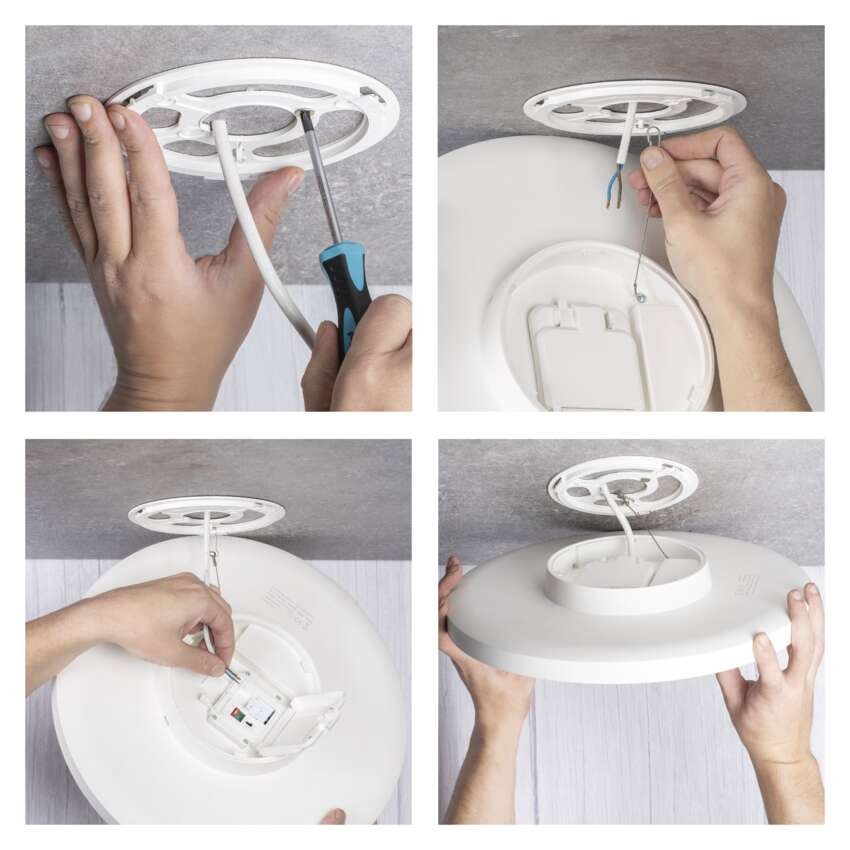 LED-Anbauleuchte DIONI rund, weiß, 15W, mit Farbtemperatur-Änderung