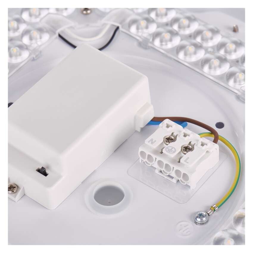 LED-Anbauleuchte RORI rund, schwarz,17W, mit Farbtemperatur-Änderung