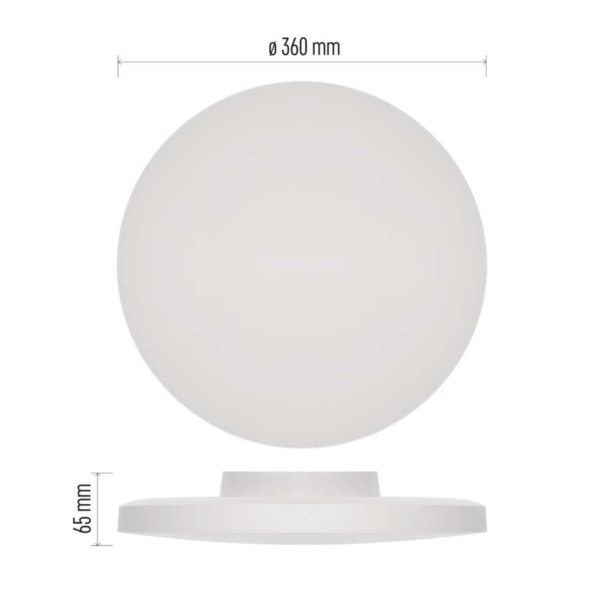 LED-Anbauleuchte DIONI rund, weiß, 18W, mit Farbtemperatur-Änderung