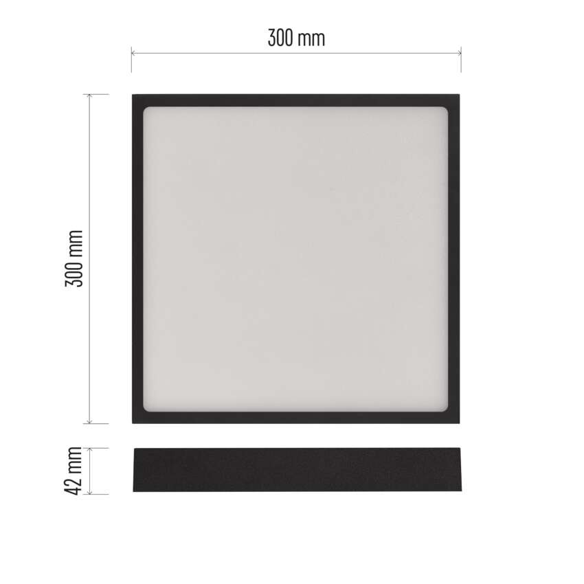 LED-Anbauleuchte NEXXO, quadratisch, schwarz, 28,5W, mit Change CCT