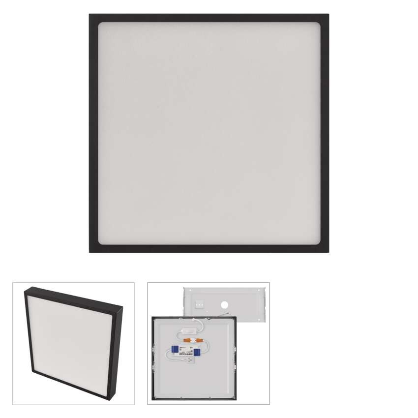 LED-Anbauleuchte NEXXO, quadratisch, schwarz, 28,5W, mit Change CCT