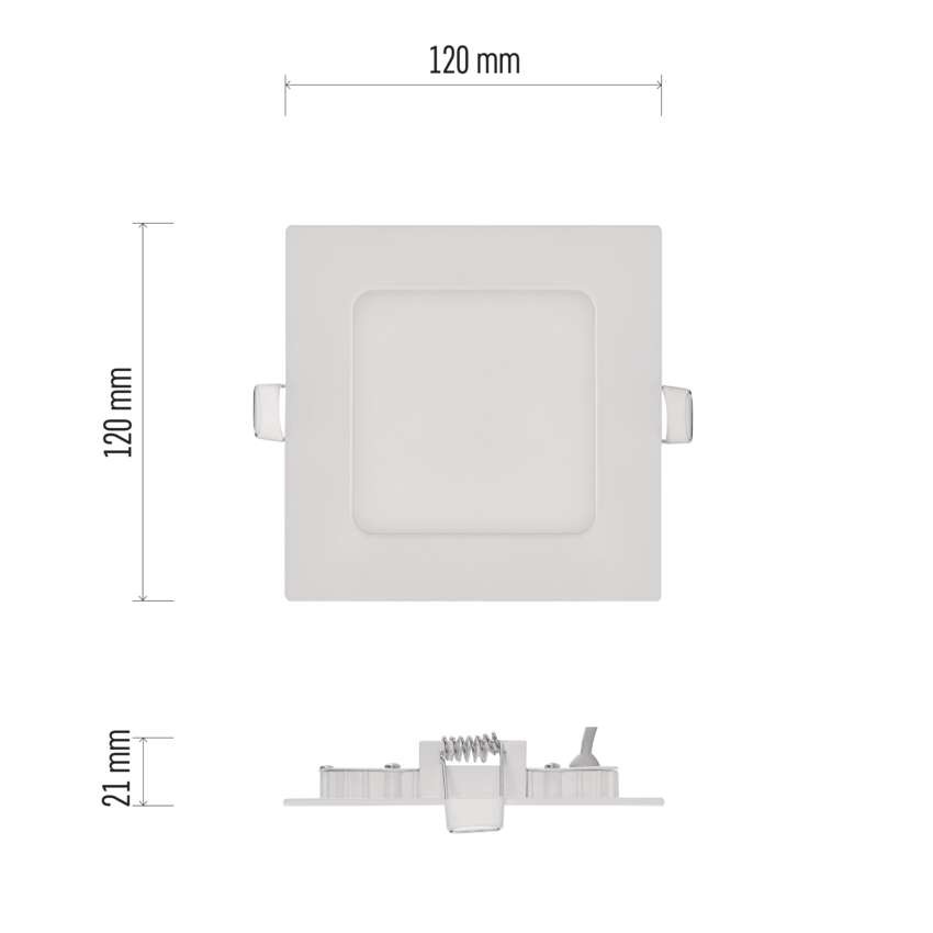 LED-Einbauleuchte NEXXO, quadratisch, weiß, 7W, warmweiß