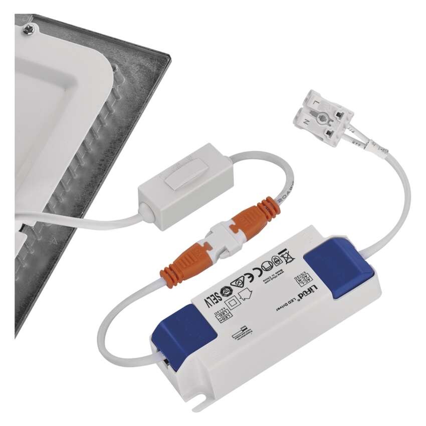 LED-Einbauleuchte NEXXO, quadratisch, silber, 12,5W, mit Change CCT