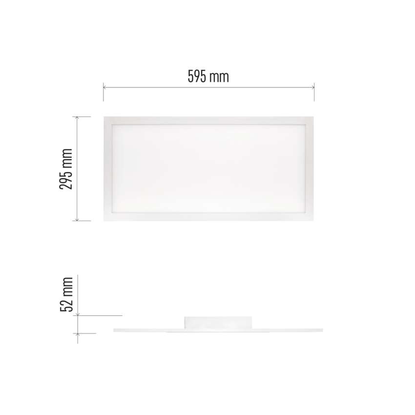 LED-Deckenleuchte 25W, 30x60 dimmbar, einstellbare Lichtfarbe