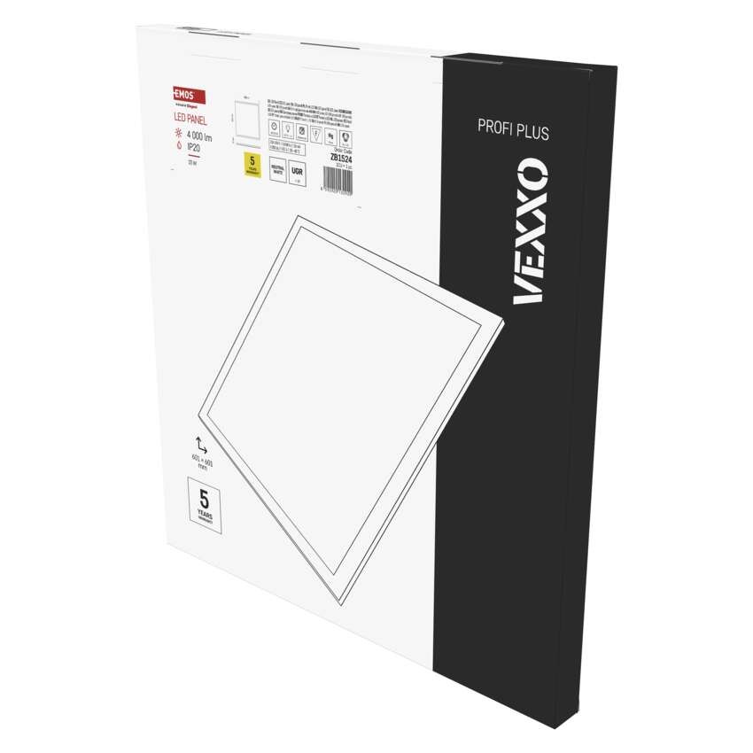 LED panel VEXXO 60 x 60 cm / 37 mm, 33 W, 4 100 lm, přisazený, neutrální bílá, IP20 UGR