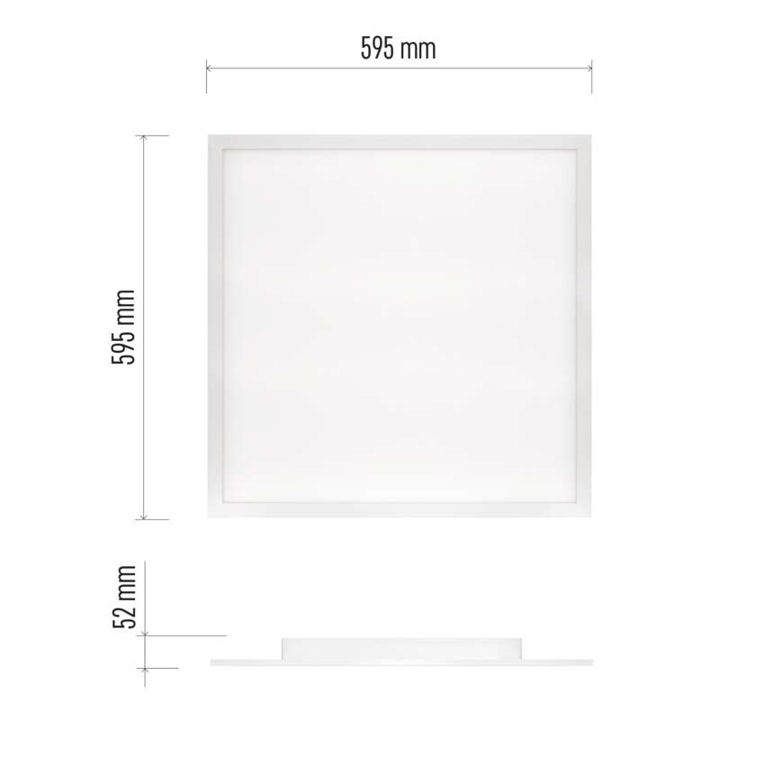 LED svítidlo RIVI 60 x 60 cm, 40 W, teplá-studená bílá, stmívatelné s ovladačem