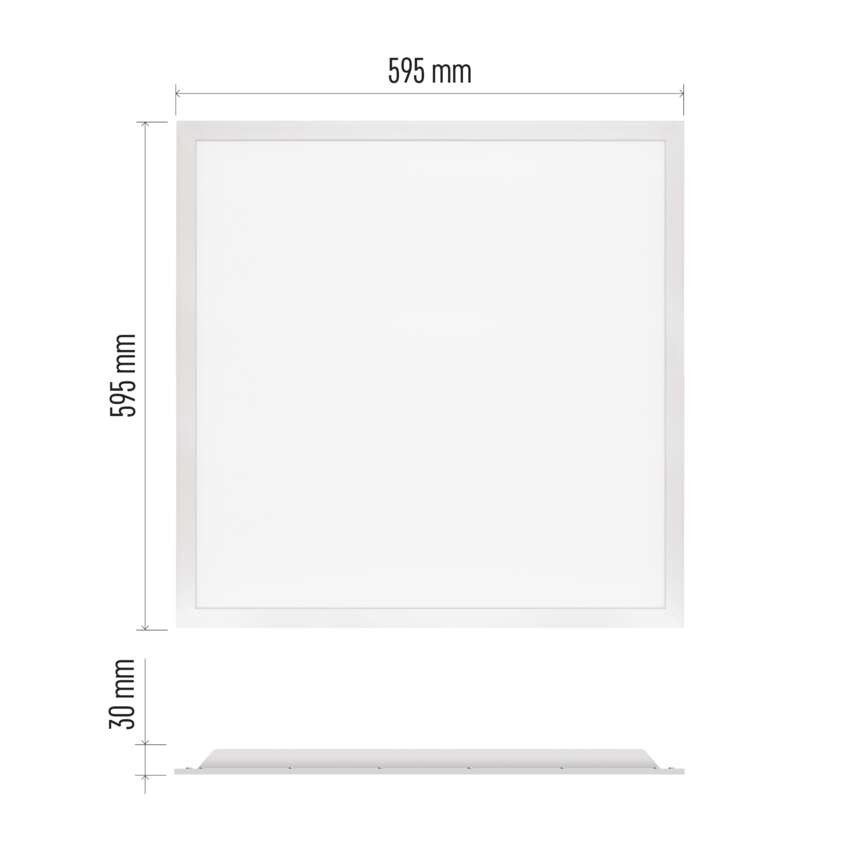 LED panel DAXXO backlit 60×60, štvorcový vstavaný biely, 36W neutrálna b.