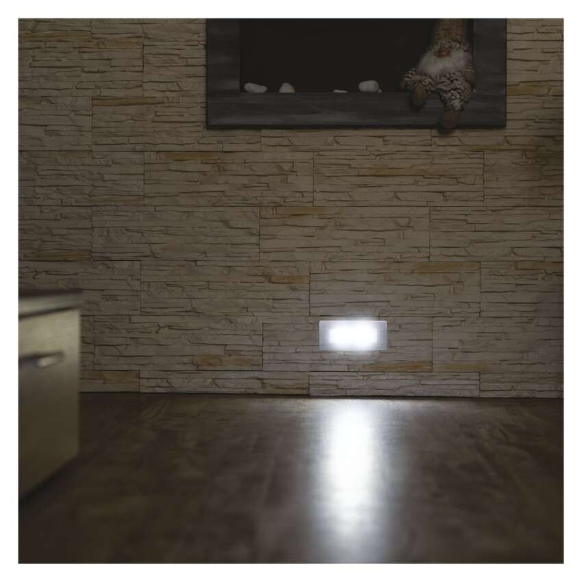 Orientacijsko LED svetilo AMAL, vgradno, kvadratno, 2W IP65,nevtralno bela