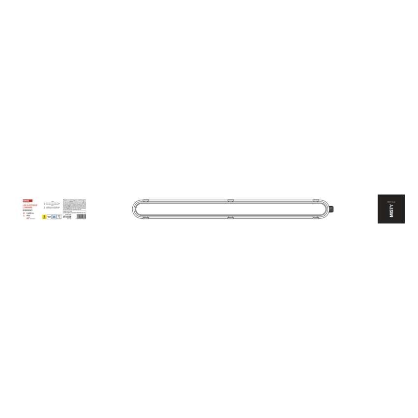 LED prachotěsné svítidlo MISTY 38W NW, IP66