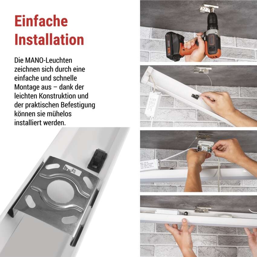 LED-Langfeldleuchte MANO 40W, neutralweiß
