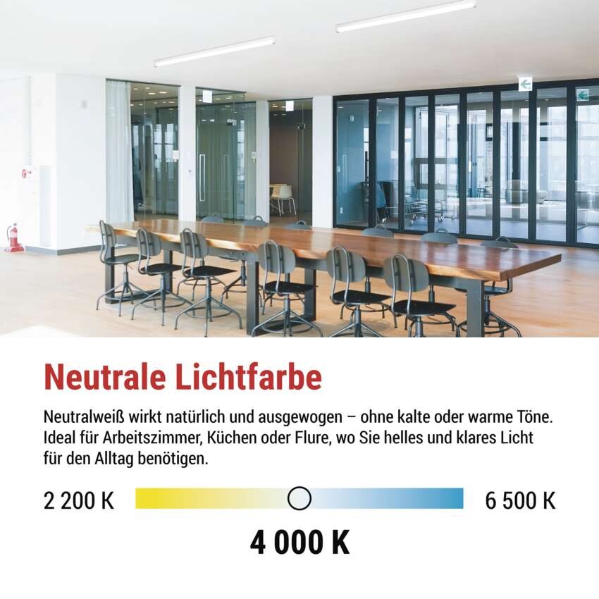 LED-Langfeldleuchte MANO 40W, neutralweiß