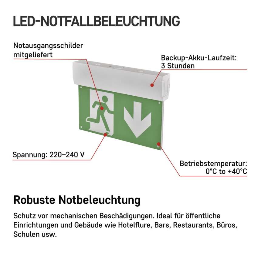 LED-Notleuchte 3W 3H MT