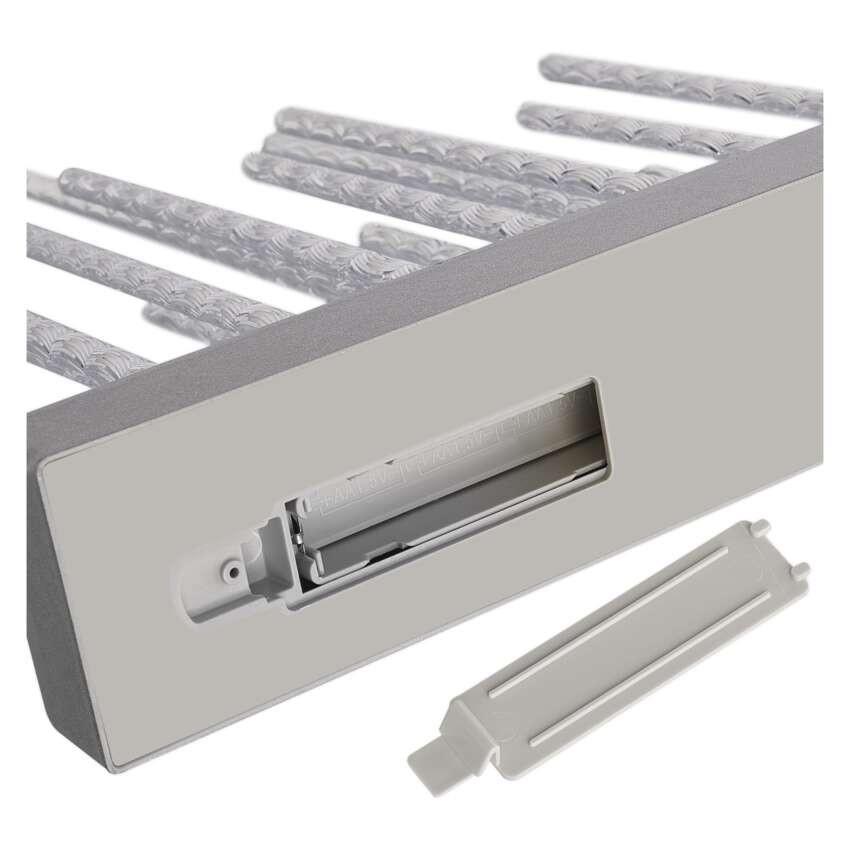 LED gyertyatartó, ezüst, 28,5 cm, 3x AA, beltéri, meleg fehér, időzítő