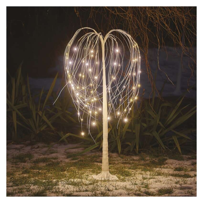 LED karácsonyfa, 120 cm, kültérre és beltérre, meleg fehér