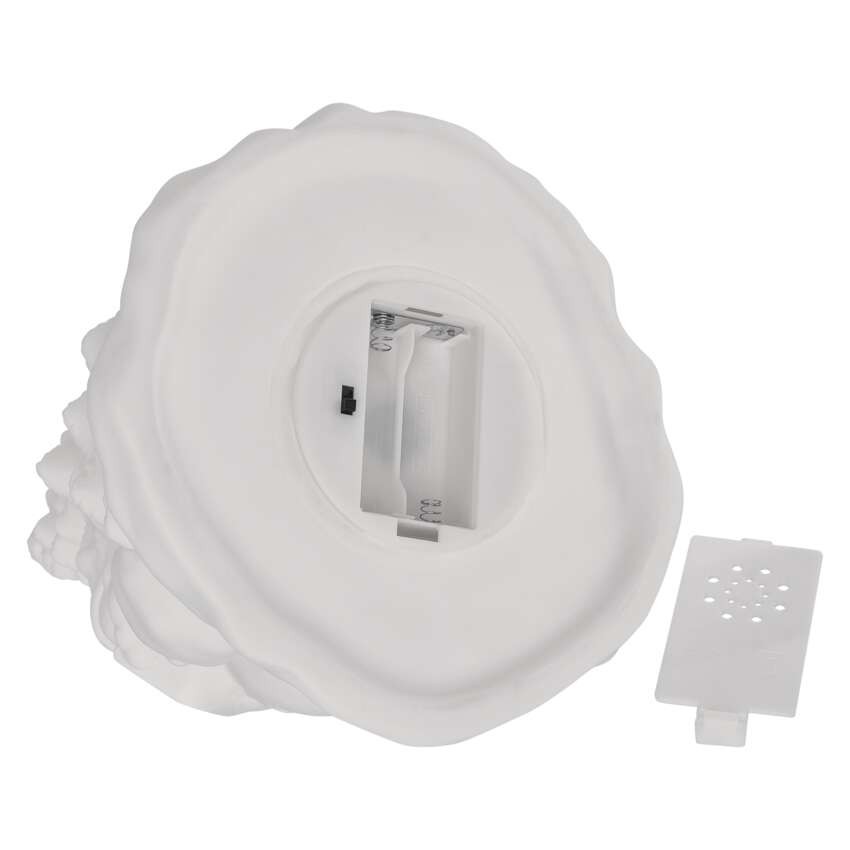 Keramischer LED-Baum mit Schneemännern, 33,5 cm, 2x AA, Innen, warmweiss