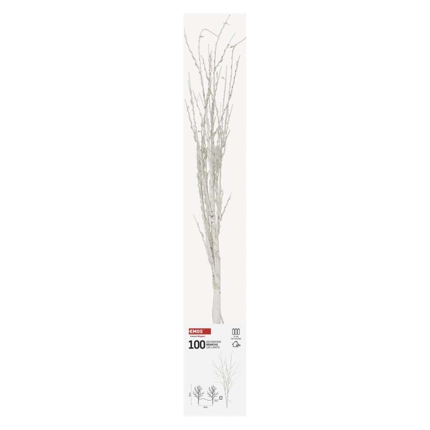 LED dekoracija - 2x brezove veje, 60 cm, 3x AA, zunanja in notranja, toplo bela, časovnik