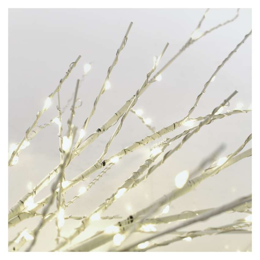 LED dekoracija - 2x brezove veje, 60 cm, 3x AA, zunanja in notranja, toplo bela, časovnik