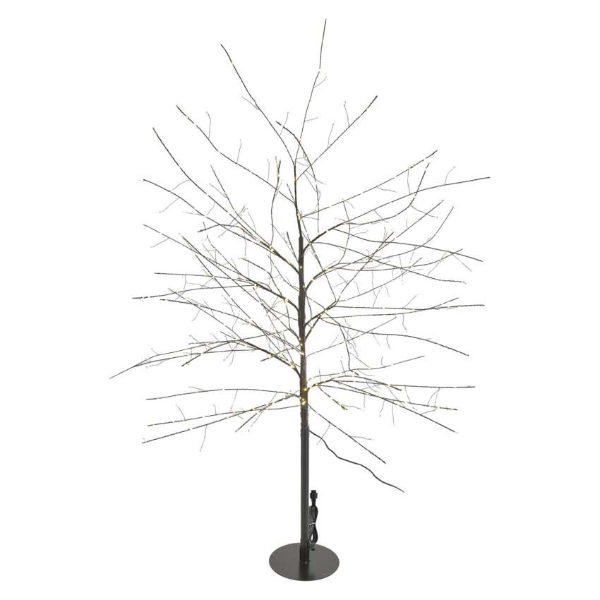 LED svetlobno drevo, 120 cm, za zunanjo in notranjo uporabo, toplo bela barva, časovnik