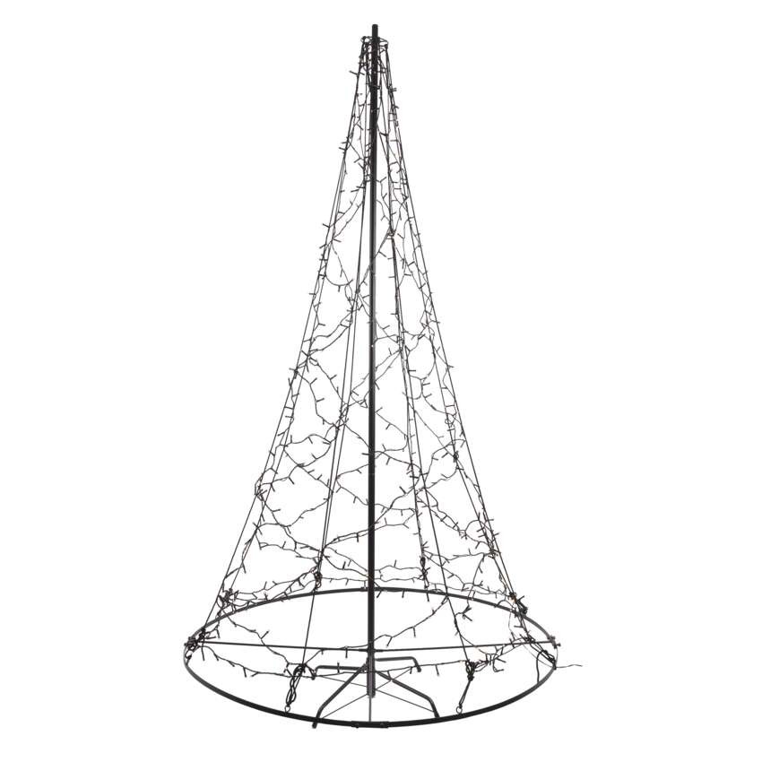 LED Weihnachtsbaum Metall, 180 cm, Außen und Innen, warmweiss, Timer