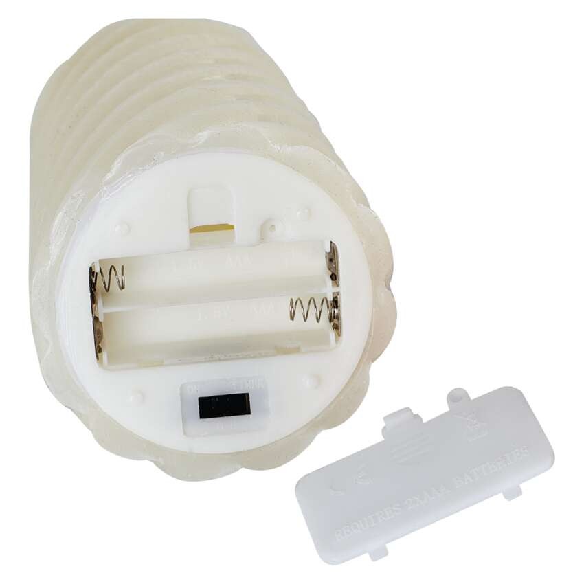 LED Dekoration – Wachskerze, 17 cm, 2x AAA, Innen, Warmweiß, 2 St., Timer