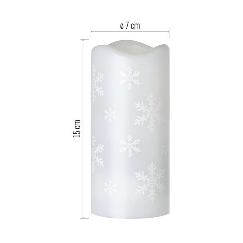 LED Dekorativer Projektor – Flocken, 3x AAA, Innen, Kaltweiß