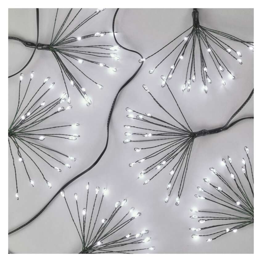 LED fényfüzér – fürtök, nano, 2,35 m, beltéri, hideg fehér, időzítő