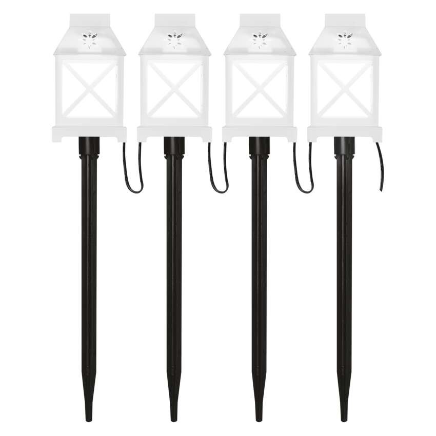 LED dekoráció – leszúrható lámpák fehér, kültéri és beltéri, hideg fehér