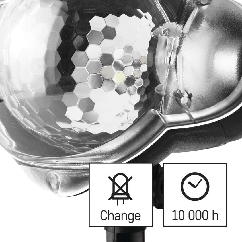 LED Dekorativer Projektor – fallende Schneeflocken, Außen und Innen, weiß