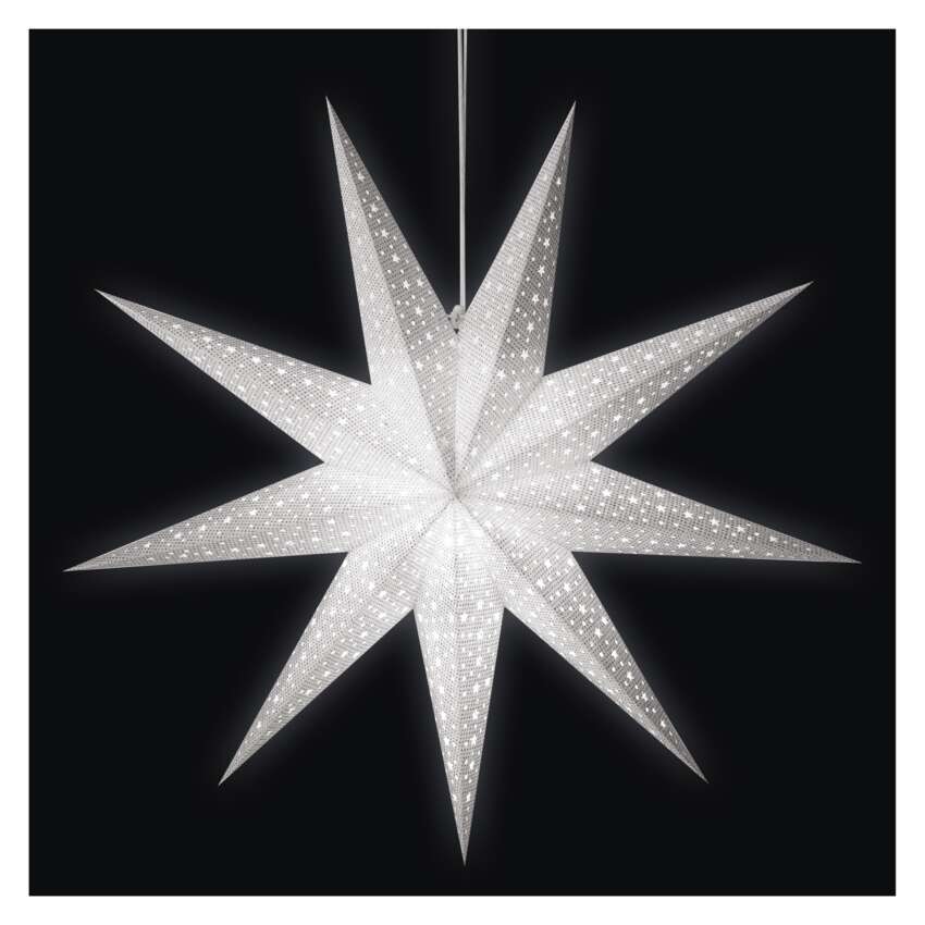 LED Papierstern zum Aufhängen, 60 cm, Innen