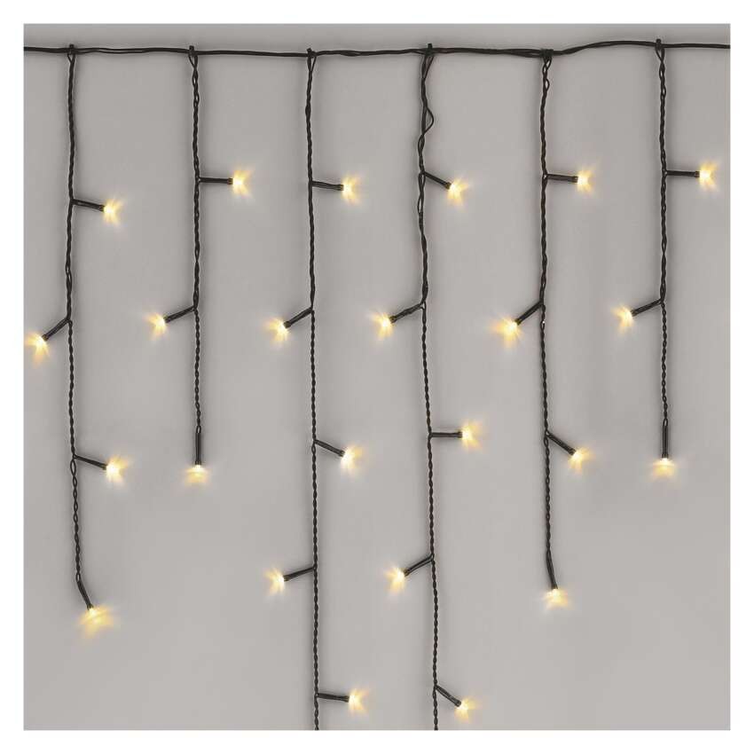 Standard LED spojovací vánoční řetěz – rampouchy, 2,5 m, venkovní, teplá bílá