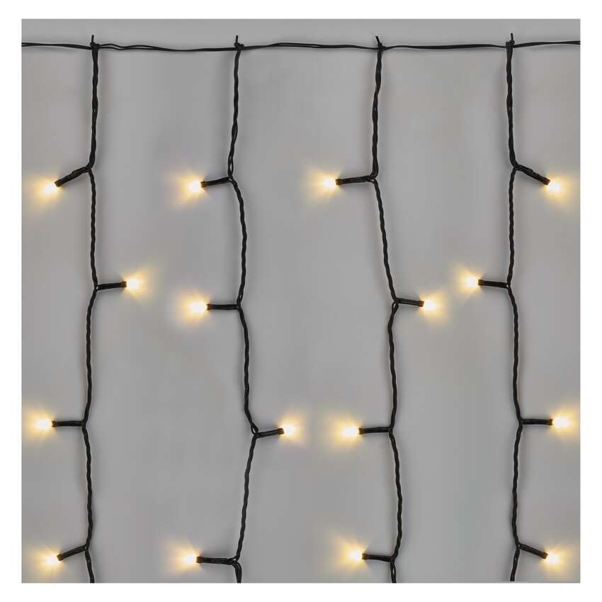Standartinė LED jungiamoji girlianda – užuolaida, 1x2 m, lauko, šiltai balta