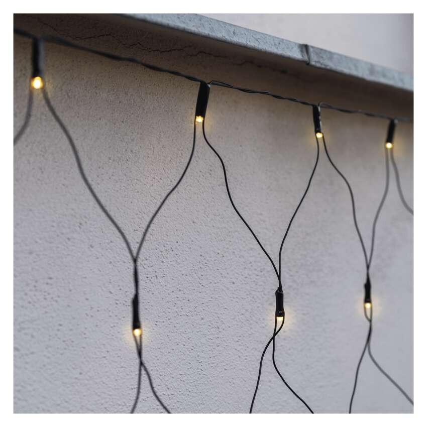 Standartinė LED jungiamoji girlianda – tinklinė, 1,5x2 m, lauko, šiltai balta