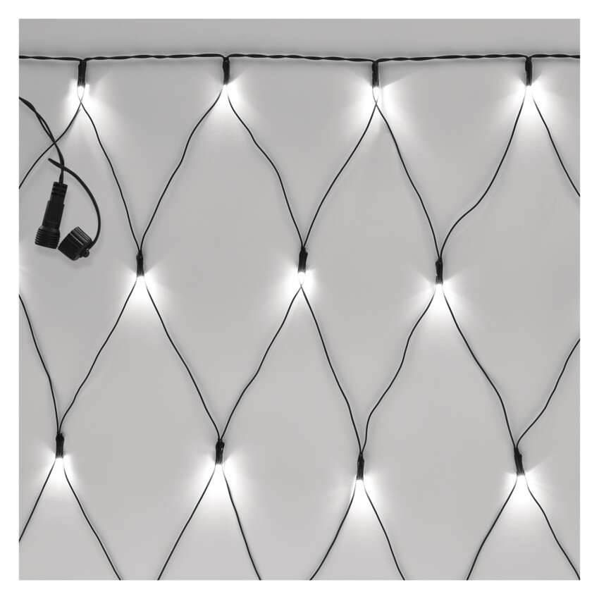 Standartinė LED jungiamoji girlianda – tinklinė, 1,5x2 m, lauko, šaltai balta