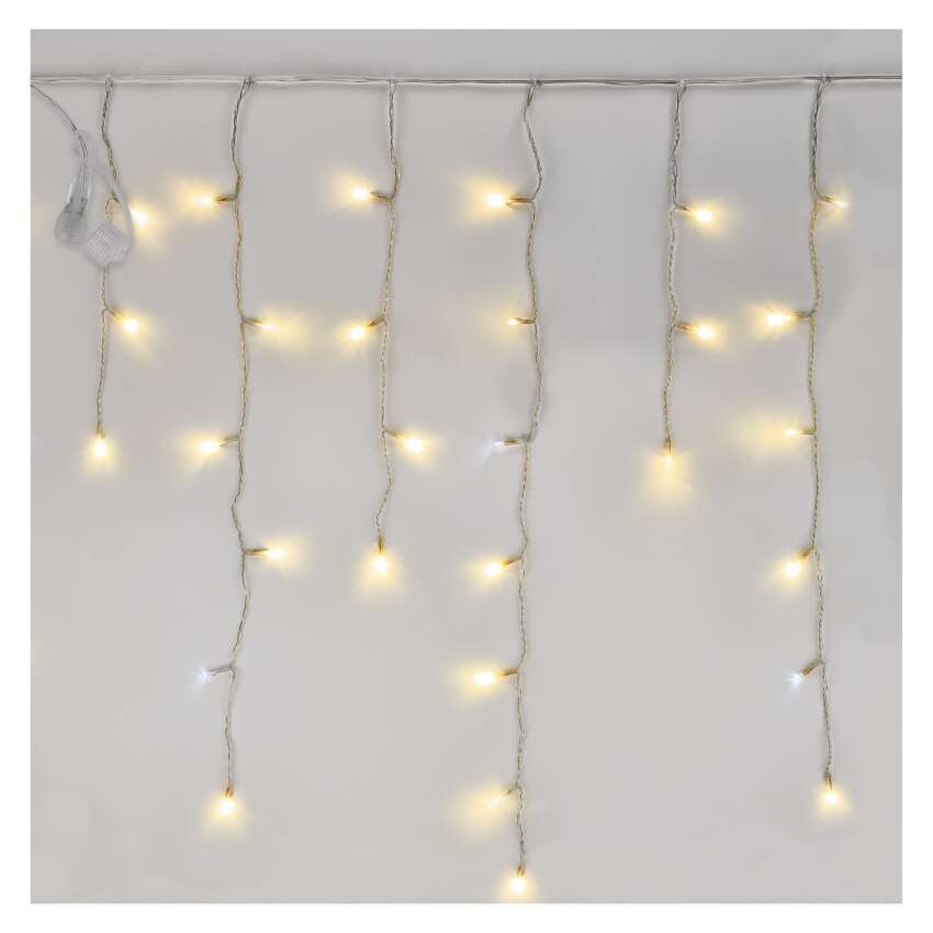 Standard LED spojovací řetěz blikající – rampouchy, 2,5 m, venkovní, teplá/studená bílá