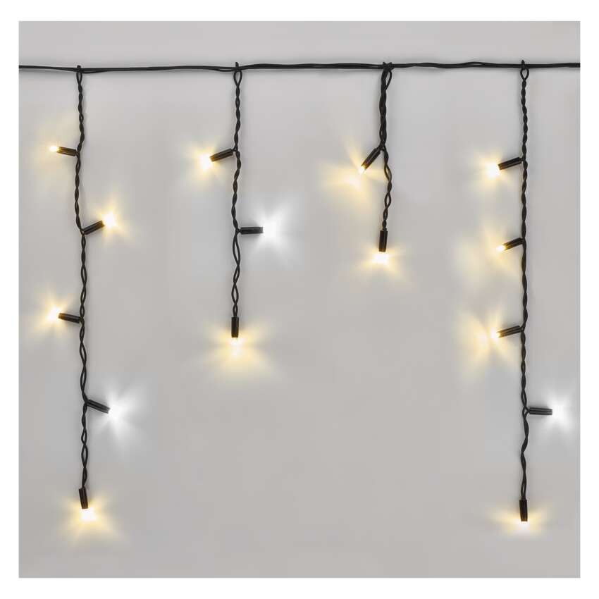 Profi LED Verbindungskette blinkend – Eiszapfen, 3 m, Außen, warmweiß/Kaltweiß