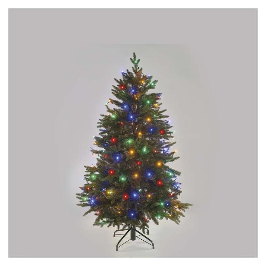 LED Weihnachtliche Lichterkette, 18 m, Außen/Innen, Multicolor, Programme