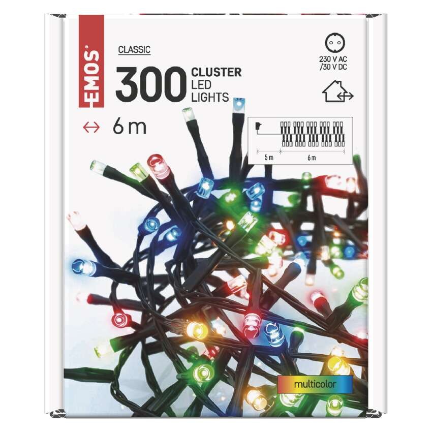 LED Weihnachtliche Lichterkette – Igel, 6 m, Außen/Innen, Multicolor, Timer