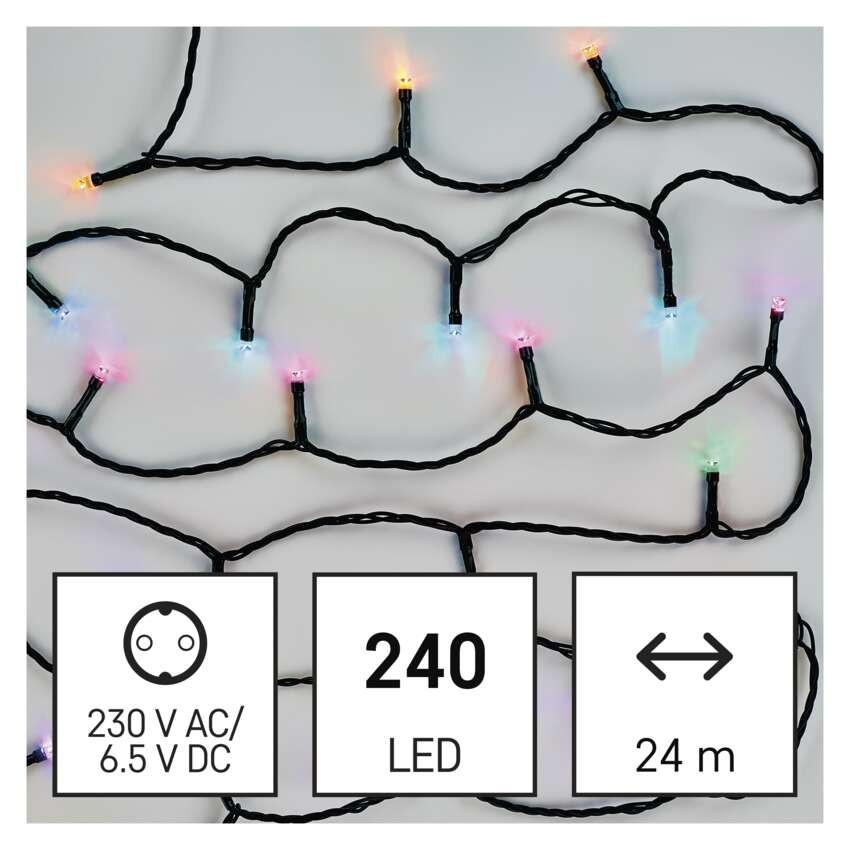 GoSmart LED Weihnachtliche Lichterkette, 24 m, Außen/Innen, RGB, Programme, Timer, WiFi
