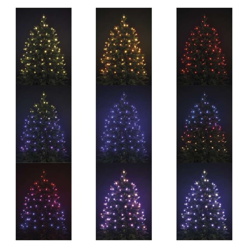 GoSmart LED Weihnachtliche Lichterkette, 24 m, Außen/Innen, RGB, Programme, Timer, WiFi
