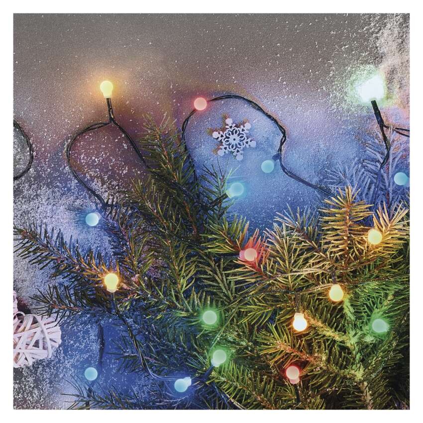 LED Weihnachtslichterkette Cherry – Kugeln, 20 m, Außen und Innen, Multicolor, Programme