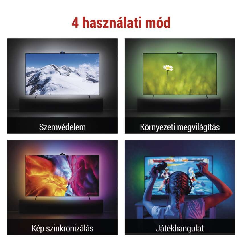 GoSmart Ambient LED RGB világítás TV-hez 55“ (139 cm)