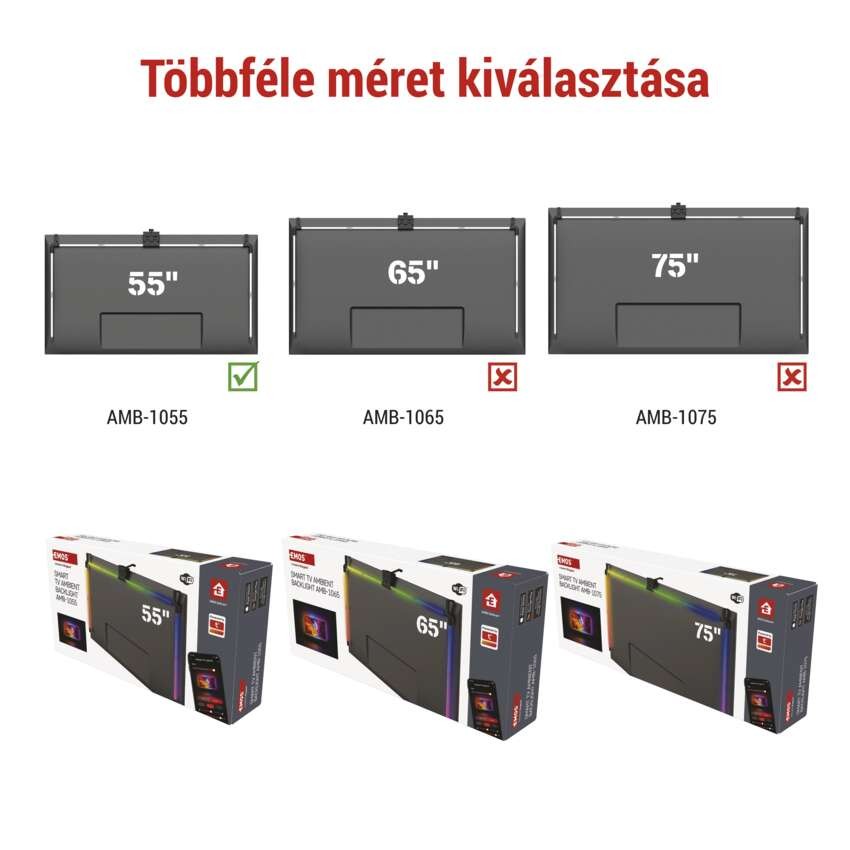 GoSmart Ambient LED RGB világítás TV-hez 55“ (139 cm)