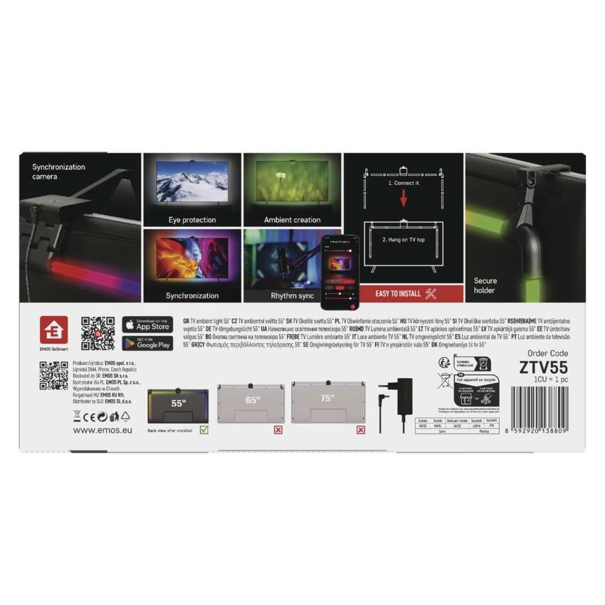 GoSmart Ambient LED RGB Beleuchtung für TV 55“ (139 cm)