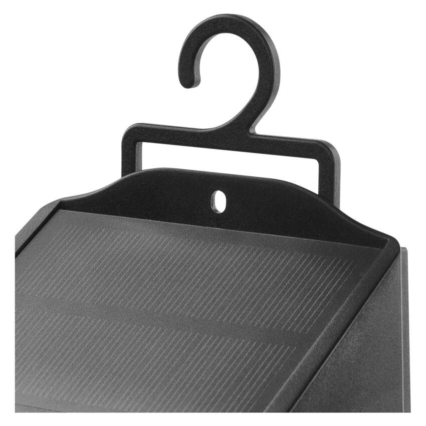 Solarna LED svetilka LUNIS s senzorjem gibanja, črna, nevtralna bela